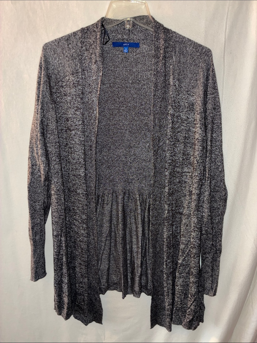 Apt. 9 Charcoal Marled Open-Front Women's Cardigan
